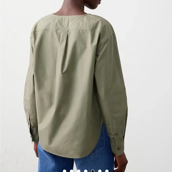 NWT Banana Republic Factory Women's Poplin Popover Shirt, XL - Picture 5 of 6